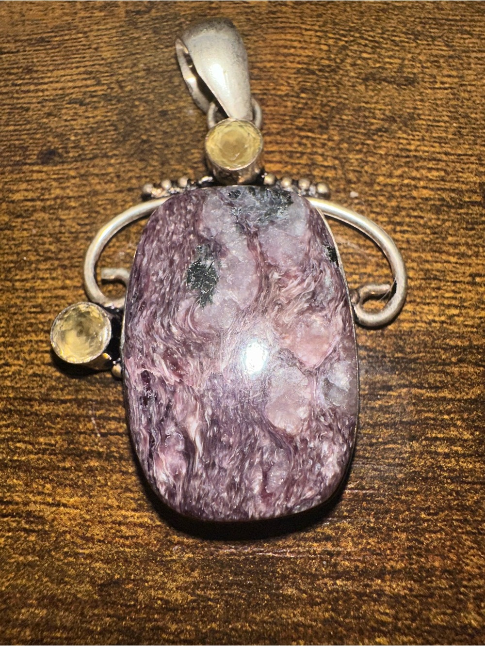 Sterling Silver Russian Charoite Pendant